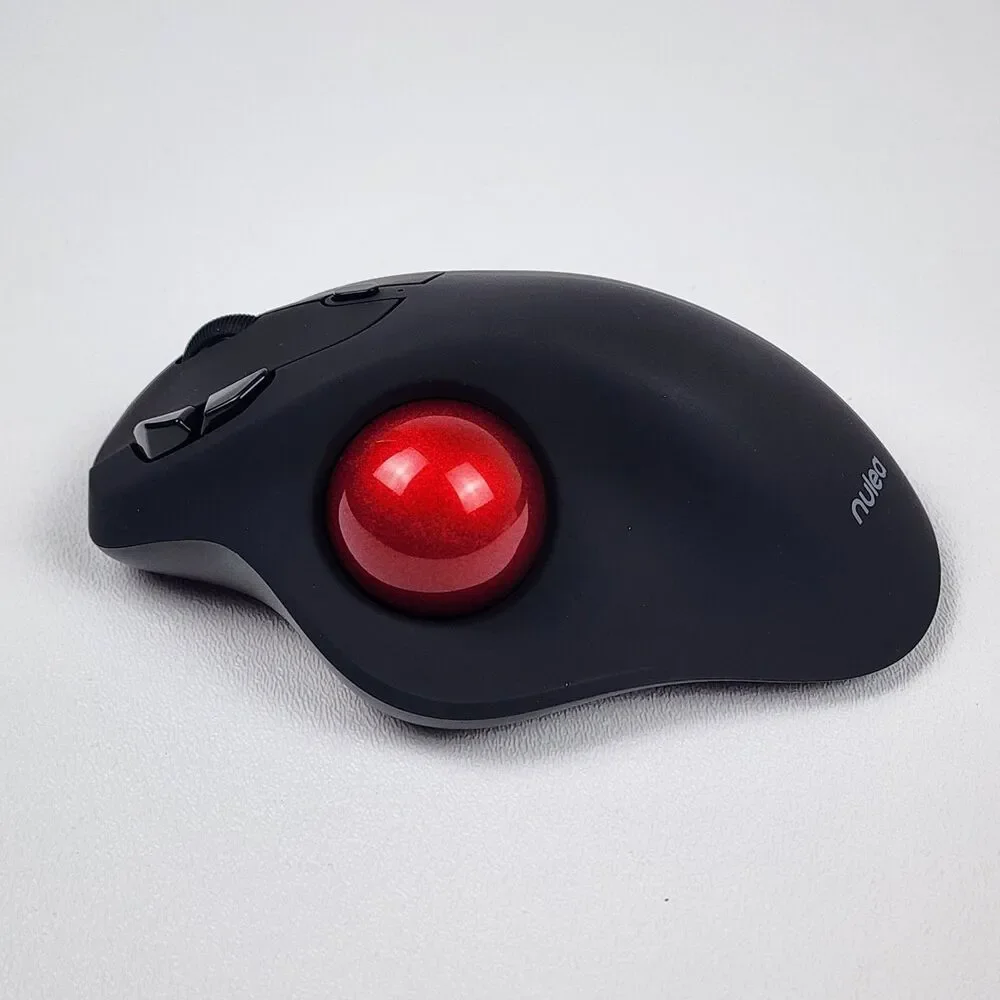 Nulea M511 Wireless Trackball Mouse Rechargeable Bluetooth USB Ergonomic Red